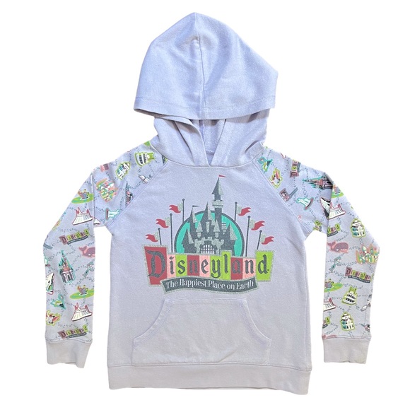 GIRLS DISNEYLAND LIGHTWEIGHT LAVENDER HOODIE SIZE SMALL
